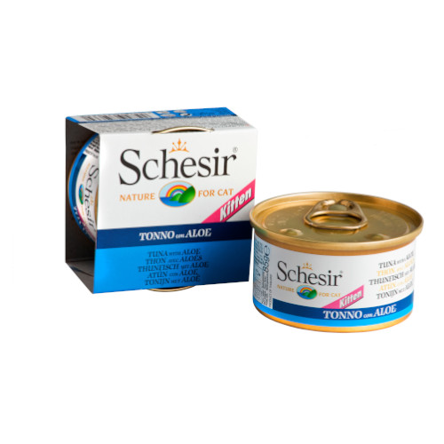 Schesir Tuna with Aloe Canned Kitten Food (85G)