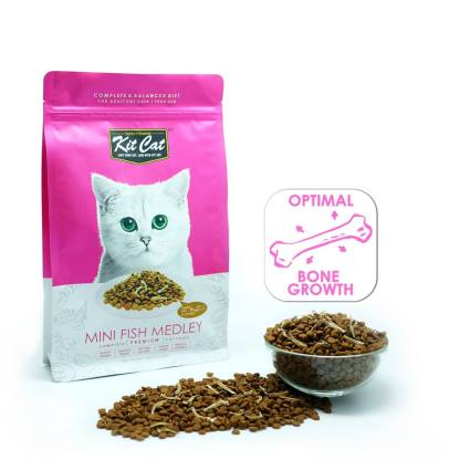 Kit Cat Premium Dry Cat Food - Mini Fish Medley