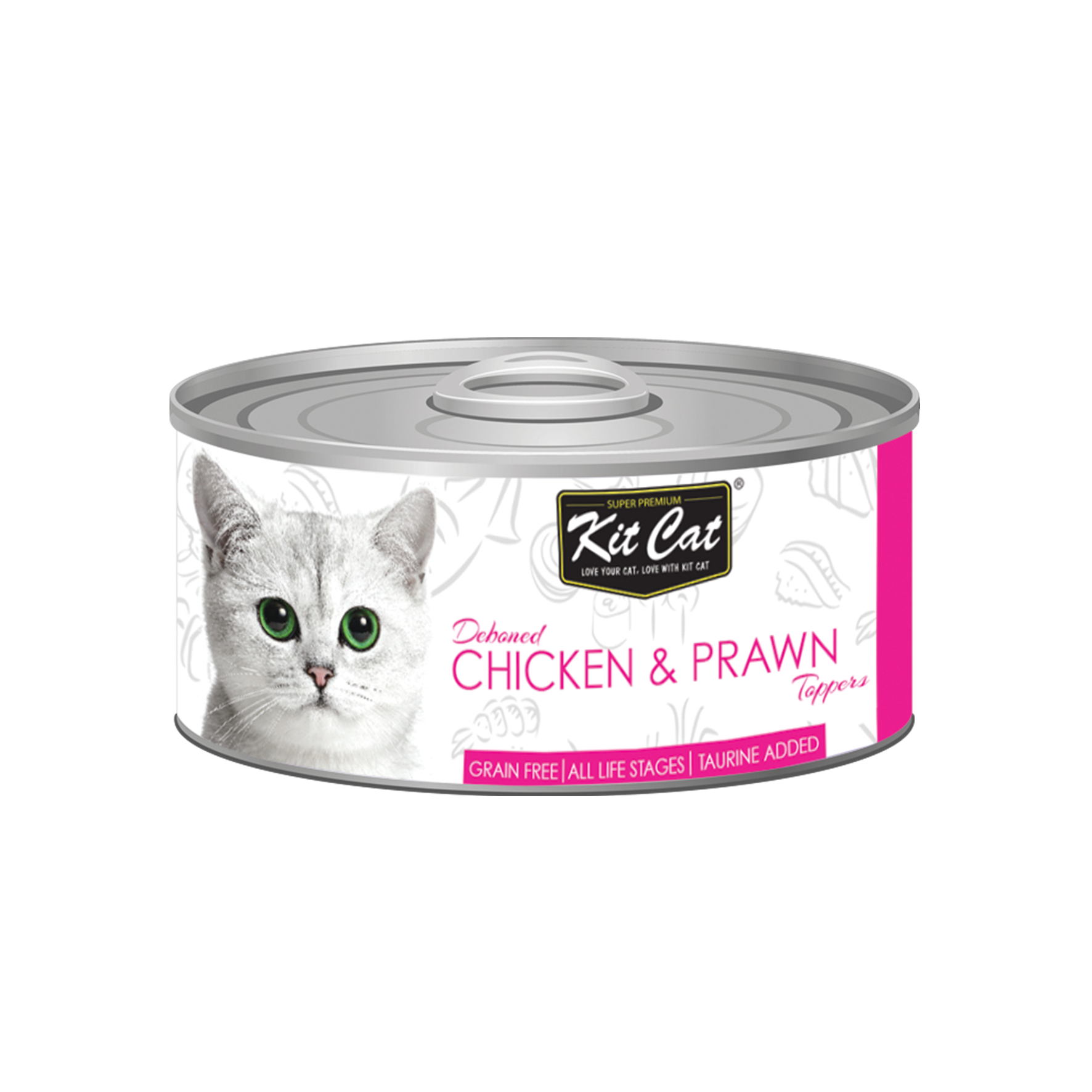 Kit Cat Canned Cat Food - Deboned Chicken & Prawn Toppers