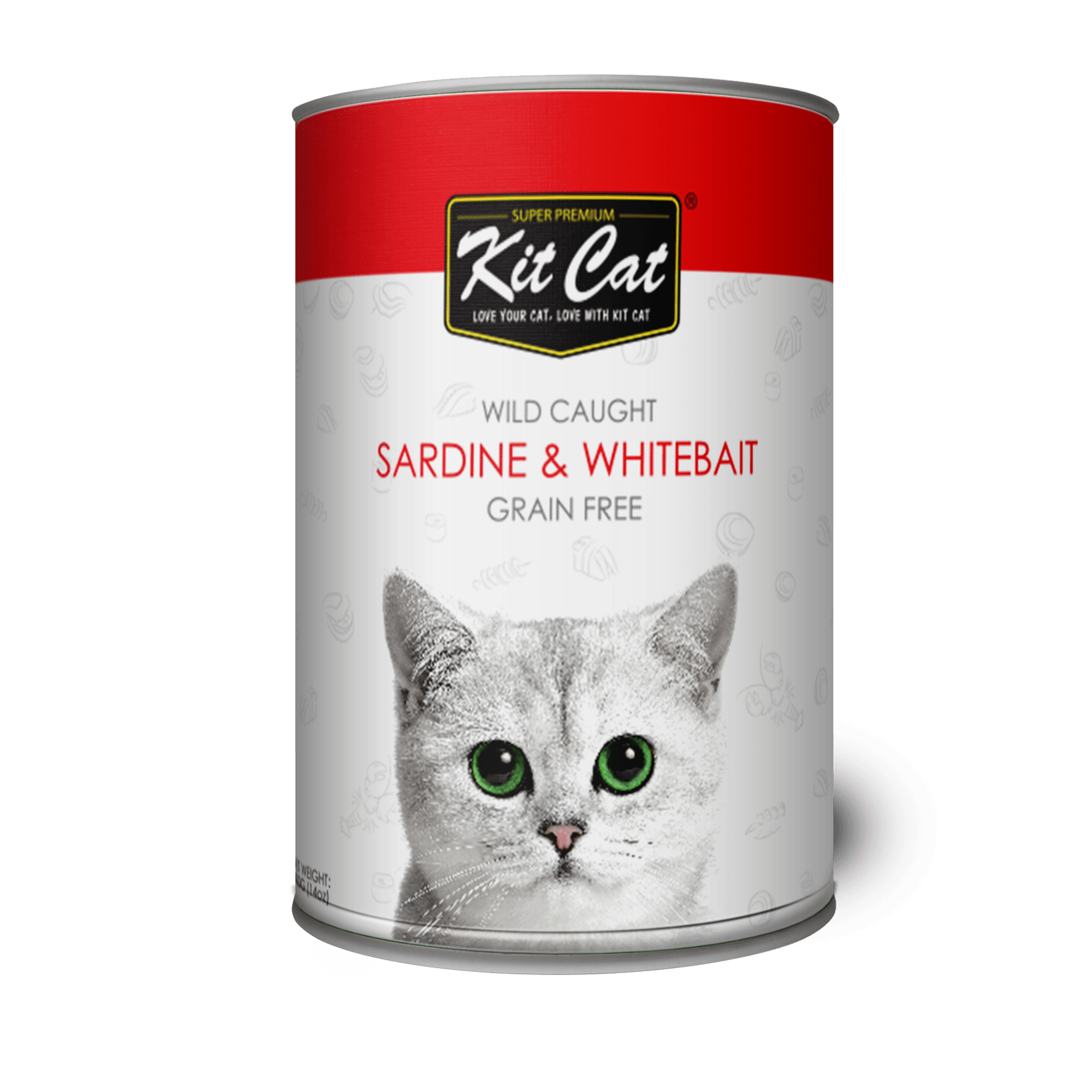 Kit Cat Pacific Sardine With Fresh Whitebait Canned Cat Food 400g