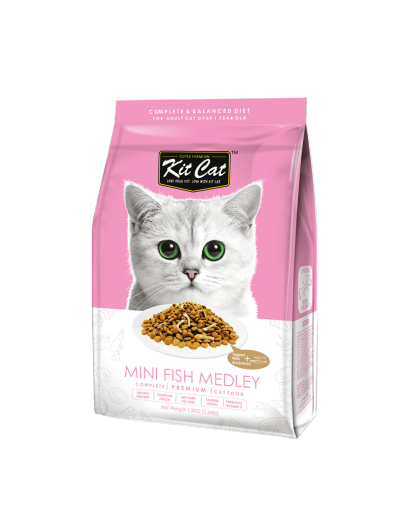Kit Cat Premium Dry Cat Food - Mini Fish Medley - Image 2