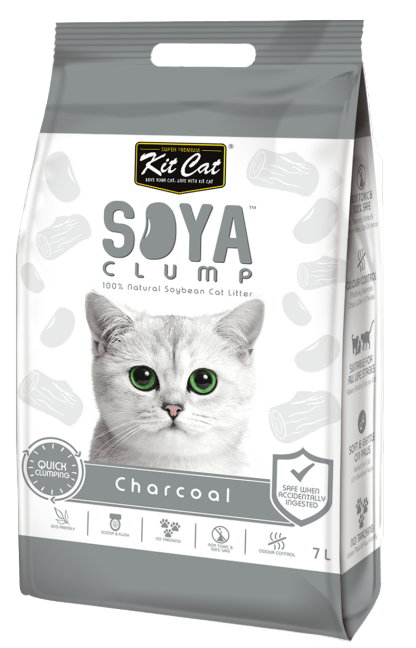 Kit Cat Soy Clump Cat Litter 7L - Charcoal