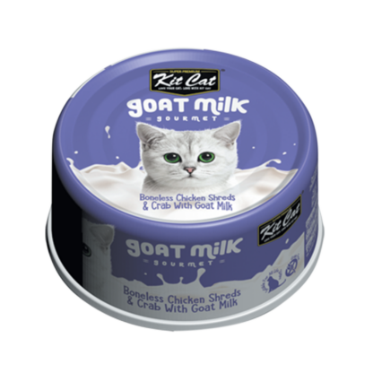 Kit Cat Canned Cat Food - Boneless Chicken Shreds & Crab With Goat Milk