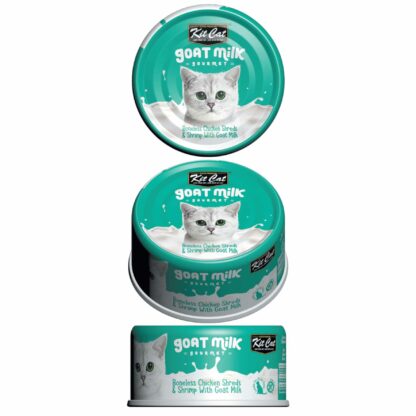 Kit Cat Canned Cat Food - Boneless Chicken Shreds & Shrimp With Goat Milk - Image 2