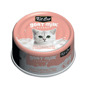 Kit Cat Canned Cat Food – White Meat Tuna Flakes & Salmon With Goat Milk