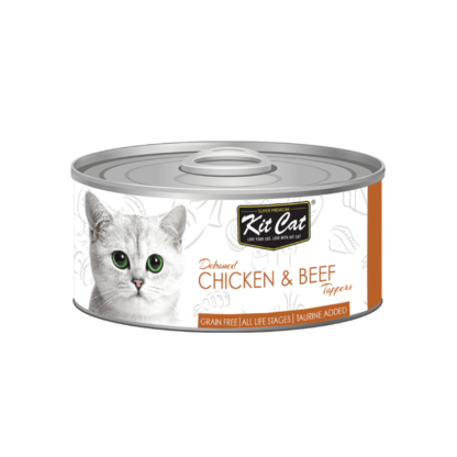 Kit Cat Canned Cat Food - Deboned Chicken & Beef Toppers