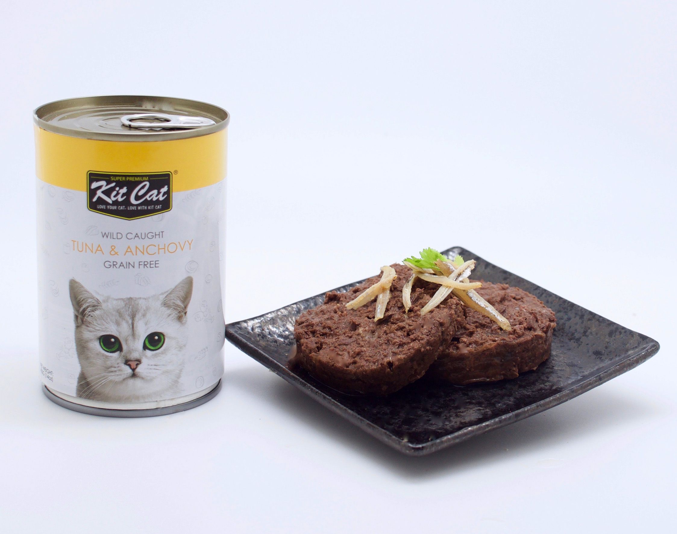 Kit Cat Atlantic Tuna With Whole Anchovy Canned Cat Food - Image 2