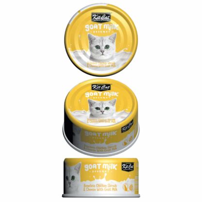 Kit Cat Canned Cat Food - Boneless Chicken Shreds & Cheese With Goat Milk