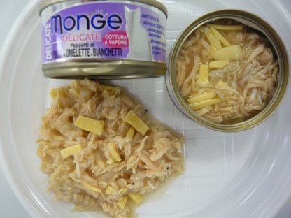 Monge Delicate Cat Wet Food - Chicken with Omelette 80g x 24cans - Image 3