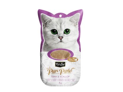 Kit Cat Purr Puree Cat Treat - Tuna & Scallop