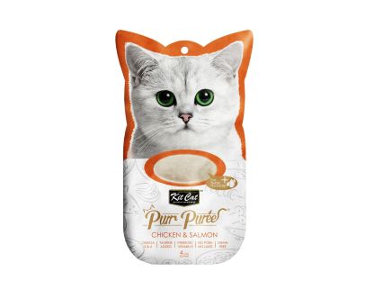 Kit Cat Purr Puree Cat Treat - Chicken & Salmon