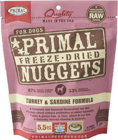 Primal Freeze Dried Nuggets for Dogs - Turkey & Sardine
