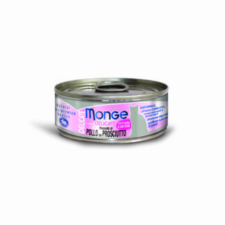 Monge Delicate Cat Wet Food - Chicken & Ham 80g x 24cans