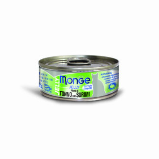 Monge Jelly Cat Wet Food - Yellowfin Tuna with Surimi 80g x24 cans