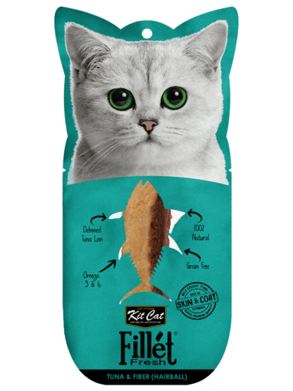 Kit Cat Fillet Fresh Cat Treat - Tuna & Fiber (Hairball)