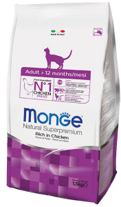 Monge Natural Superpremium Dry Cat Food 1.5kg  – Adult