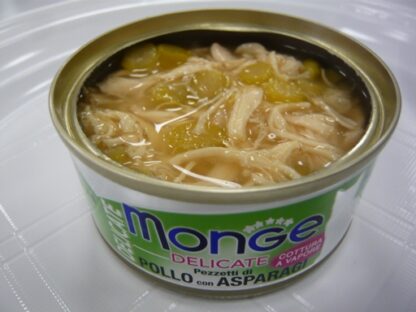 Monge Delicate Cat Wet Food - Chicken & Asparagus 80g x 24cans - Image 3