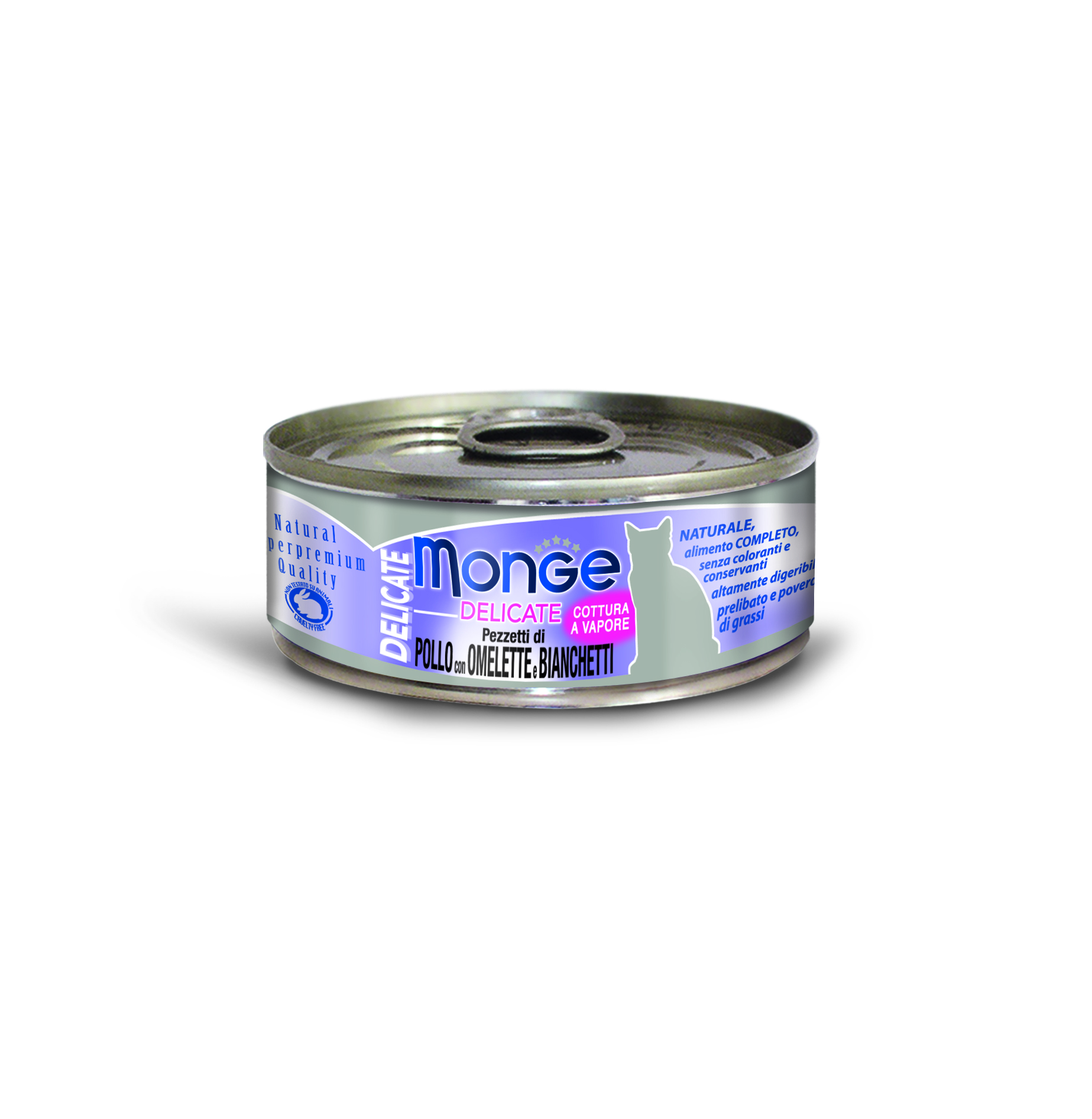 Monge Delicate Cat Wet Food - Chicken with Omelette 80g x 24cans