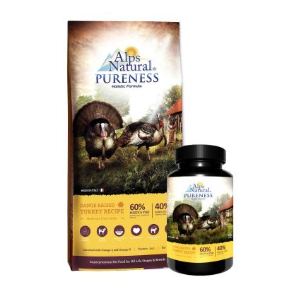 Alps Natural Pureness Dry Dog Food - Holistic Range Raised Turkey Recipe (2 Sizes)