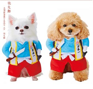 Auskie Momotaro Japanese Samurai Pet Costume