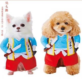 Auskie Momotaro Japanese Samurai Pet Costume