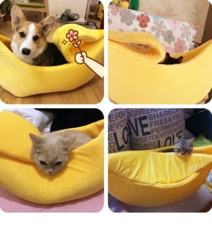 Auskie Banana Cave Pet Bed - Image 7