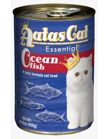 Aatas Cat Essential Ocean Fish in Jelly Cat Wet Food 400g - 1 Carton (24 cans)