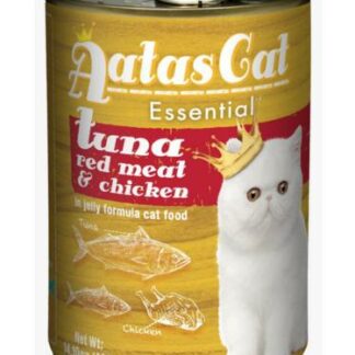 Aatas Cat Essential Tuna Red Meat w Chicken in Jelly Cat Wet Food 400g - 1 Carton (24 cans)