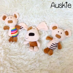 Auskie Bear Pup Pal Squeaky Pet Plush