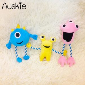 Auskie Monster Pal Squeaky Pet Plush