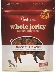 Fruitables Whole Jerky Dog Treats In Thick Cut Bacon Dog Treats