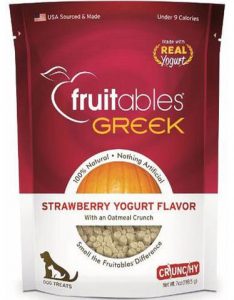 Fruitables Greek Strawberry Yogurt Crunchy Dog Treats