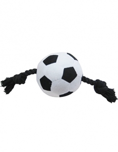 VItakraft Soccerball Plush w Rope for Pets