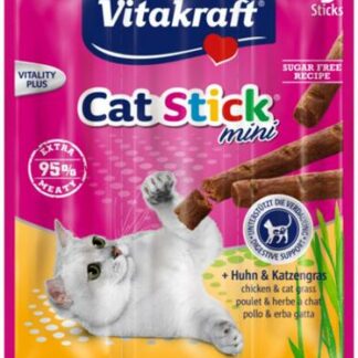 Vitakraft Cat Stick Mini Chicken & Cat Grass Cat Treats