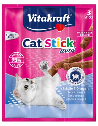 Vitakraft Cat Stick Mini Plaice w Omega 3 Cat Treats