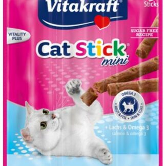 Vitakraft Cat Stick Mini Salmon w Omega 3 Cat Treats