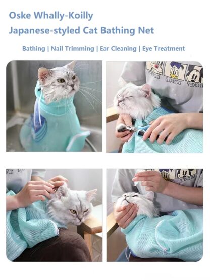 Auskie Whally-Koilly Japanese-Styled Cat Bath Net - Image 3