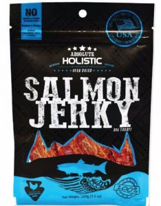 Absolute Holistic Grain Free Salmon Steak Jerky Dog Treats 100g
