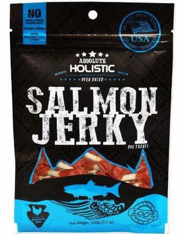 Absolute Holistic Grain Free Salmon Dumbbell Jerky Treats 100g