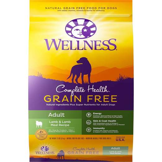 Wellness Complete Health Grain Free Dry Dog Food - Lamb & Lamb Meal (Adult) - 24 lbs (10.9kg)
