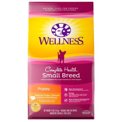 Wellness Complete Health Dry Dog Food - Deboned Turkey, Oatmeal & Salmon (Small Breed - Puppy) 4lb (1.8kg)