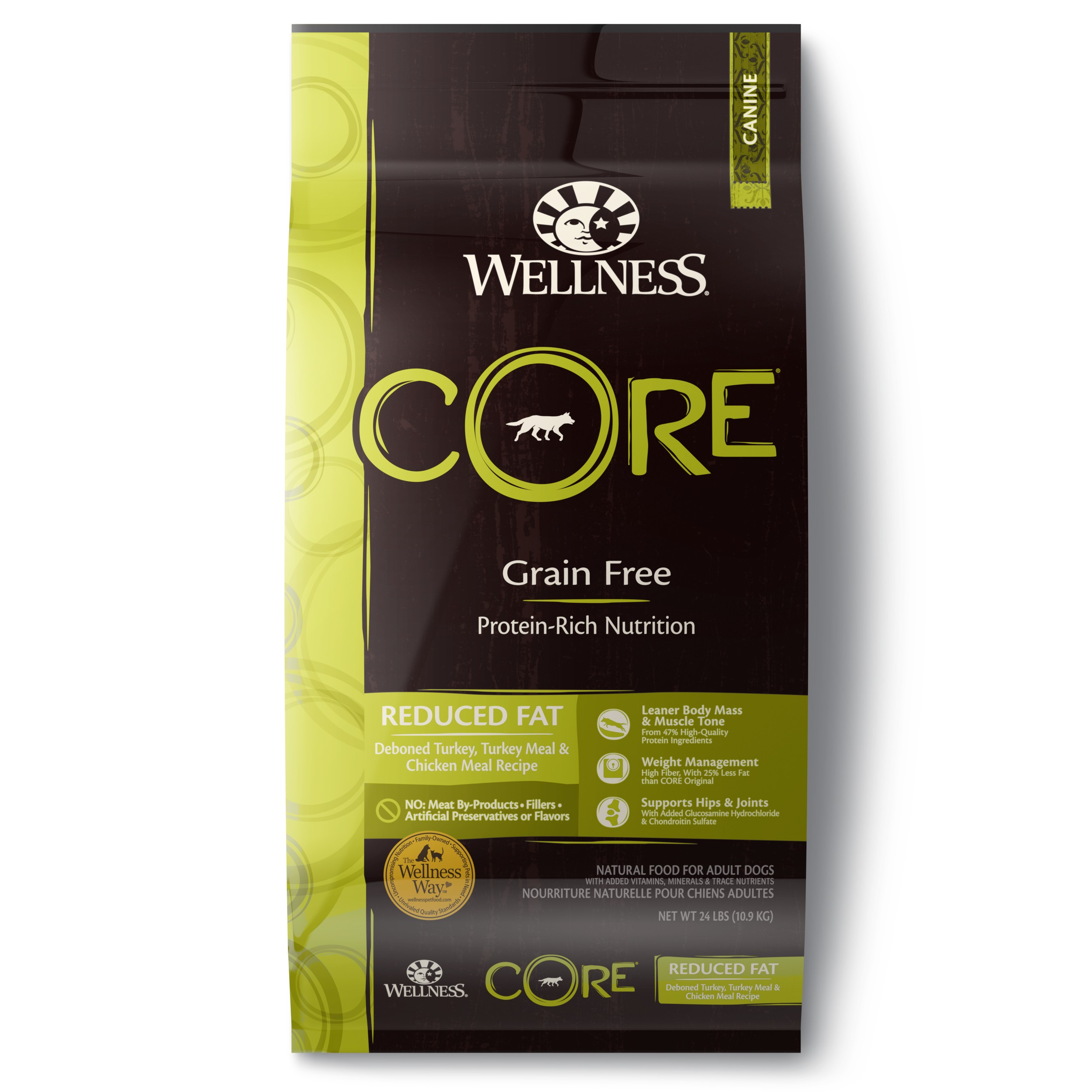 Wellness CORE Grain Free Dry Dog Food - Reduced Fat (3 sizes)