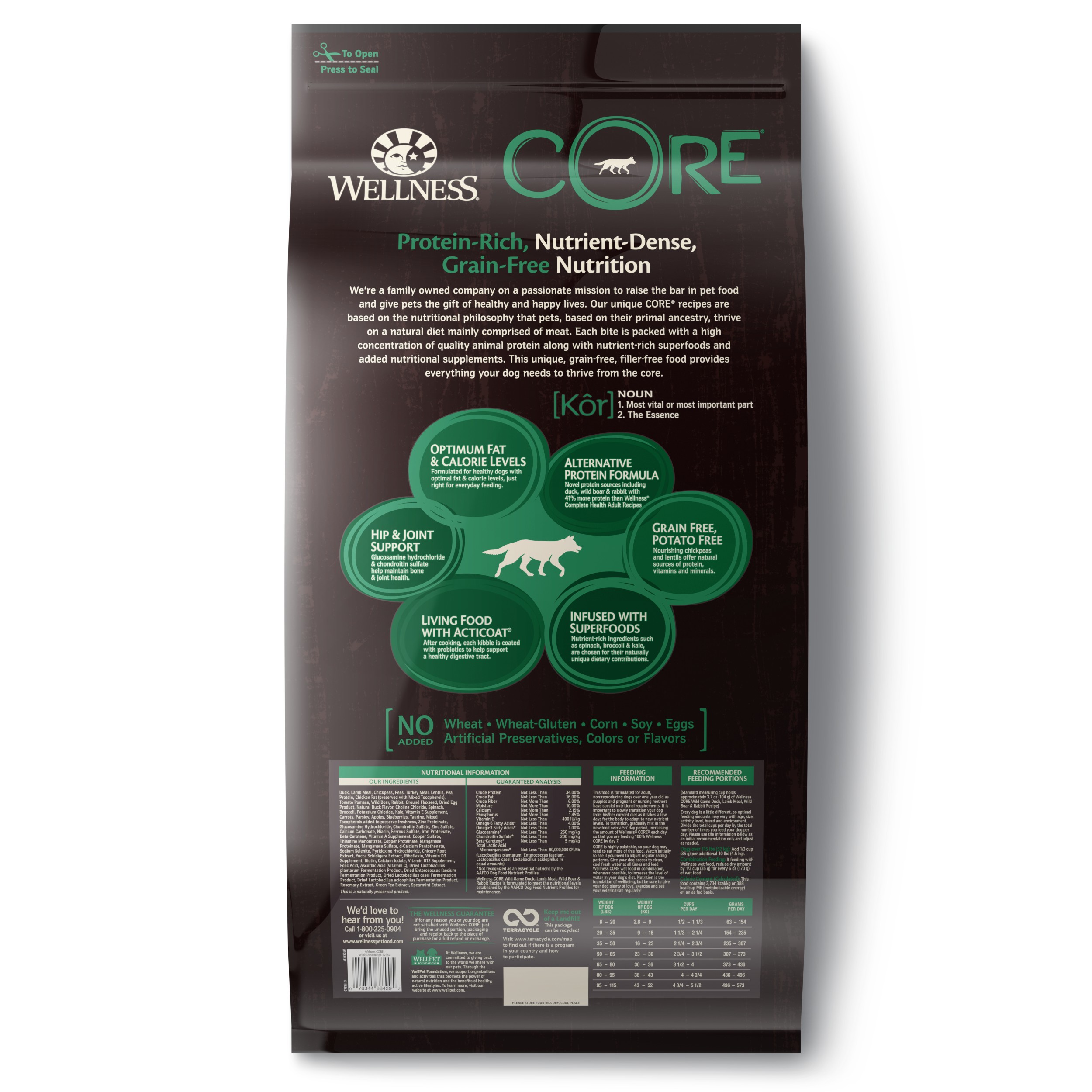 Wellness CORE Grain Free Dry Dog Food - Wild Game (3 sizes) - Image 2