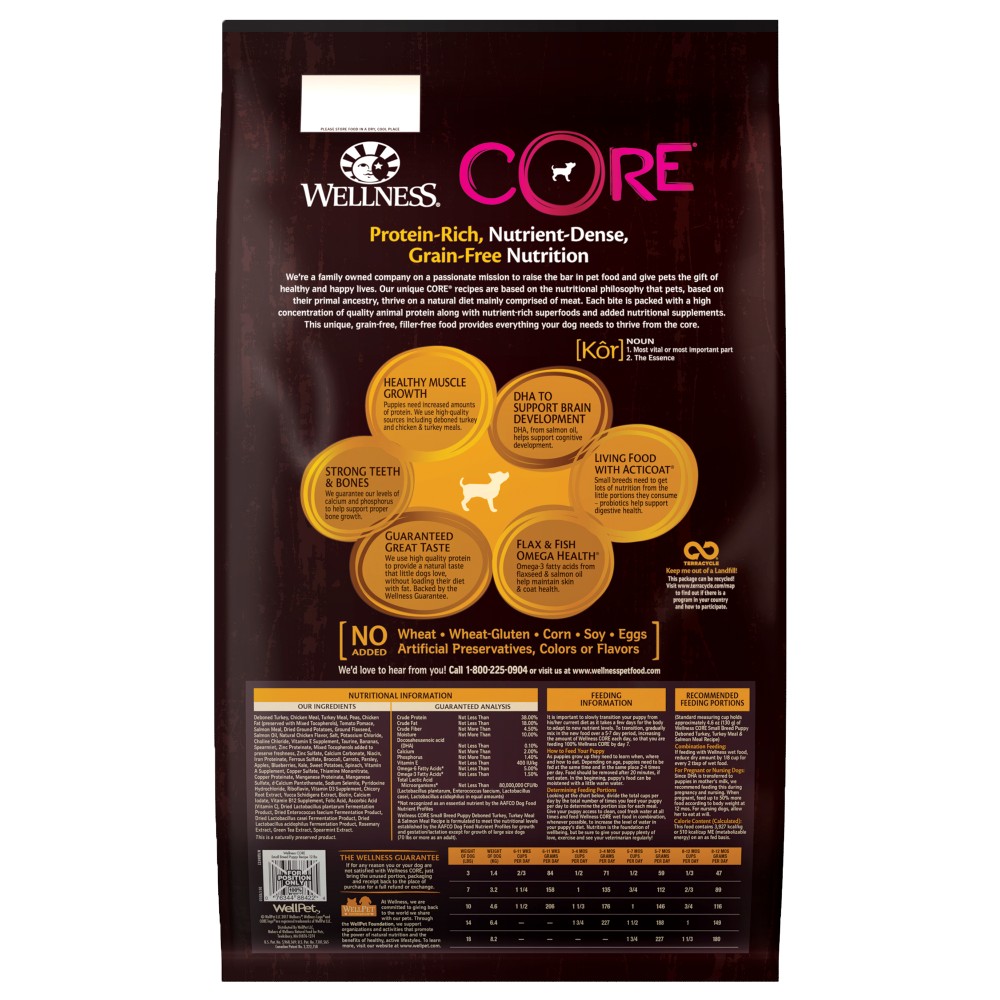 Wellness CORE Grain Free Dry Dog Food - Small Breed Puppy (2 sizes) - Image 2
