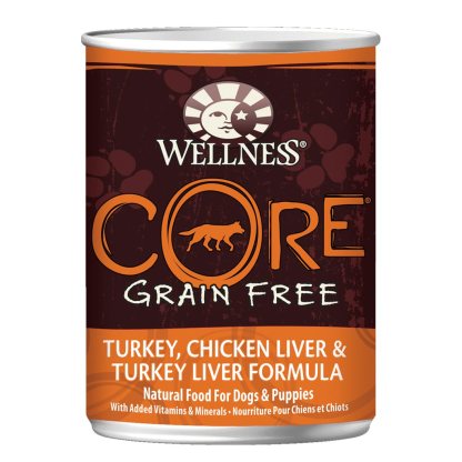 Wellness CORE Grain Free Wet Canned Dog Food - Turkey, Chicken Liver & Turkey Liver (354g x 6/12/24pcs)