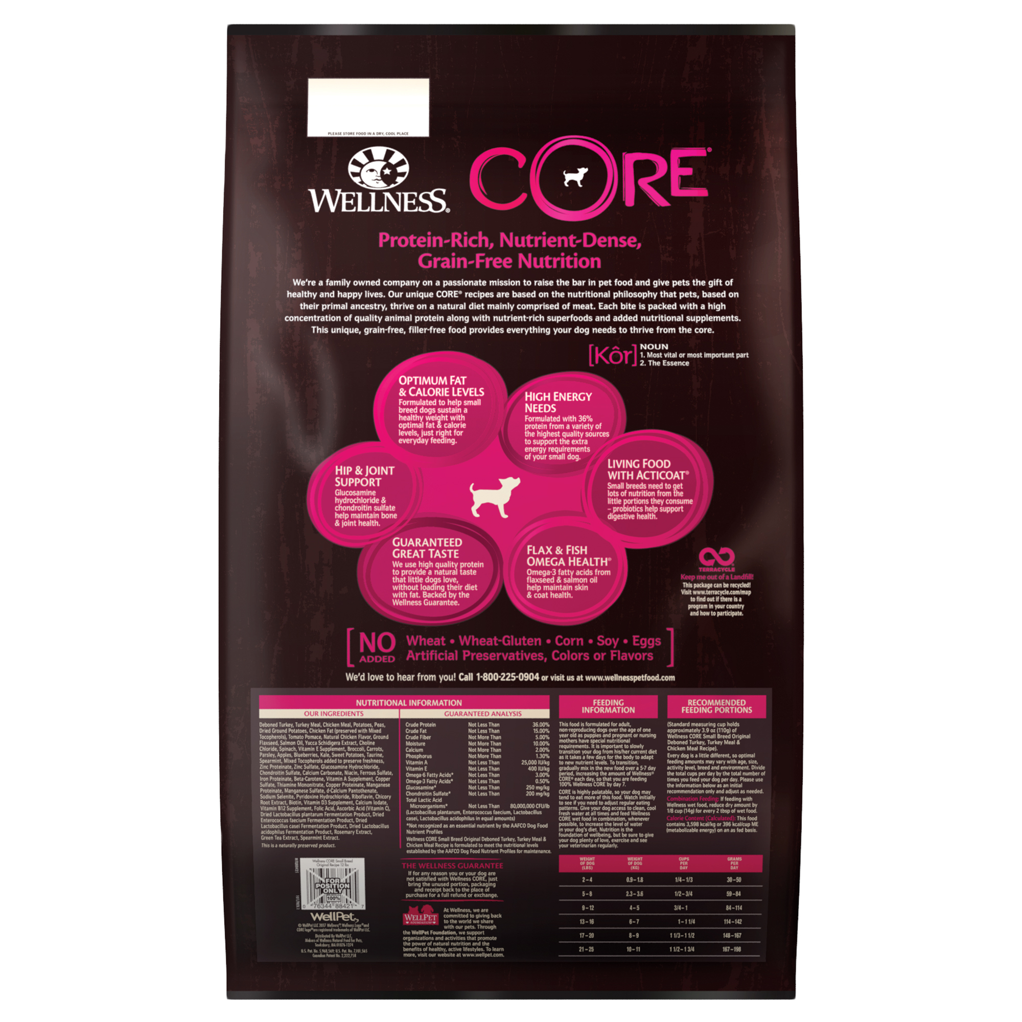 Wellness CORE Grain Free Dry Dog Food - Small Breed Original (2 sizes) - Image 2