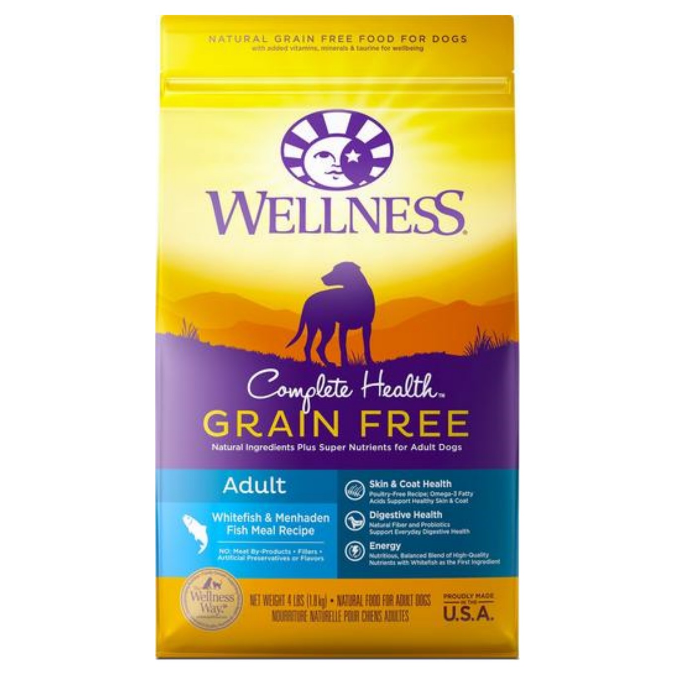 Wellness Complete Health Grain Free Dry Dog Food - Whitefish & Menhaden Meal (Adult) - 24 lbs (10.9kg)