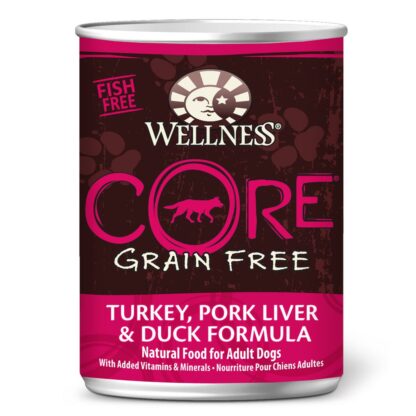 Wellness CORE Grain Free Wet Canned Dog Food - Turkey, Pork Liver & Duck (354g x 6/12/24pcs)