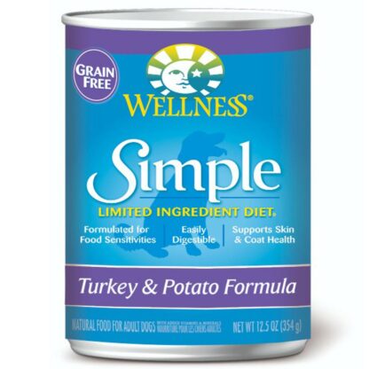 Wellness Simple Canned Dog Food - Turkey & Potato 354g (12/24 cans)