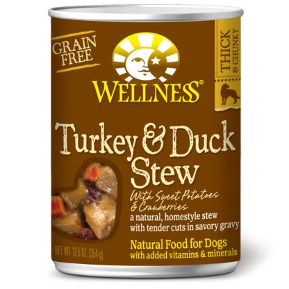 Wellness Stew Canned Dog Food - Turkey & Duck Stew 354g (12/24 cans)